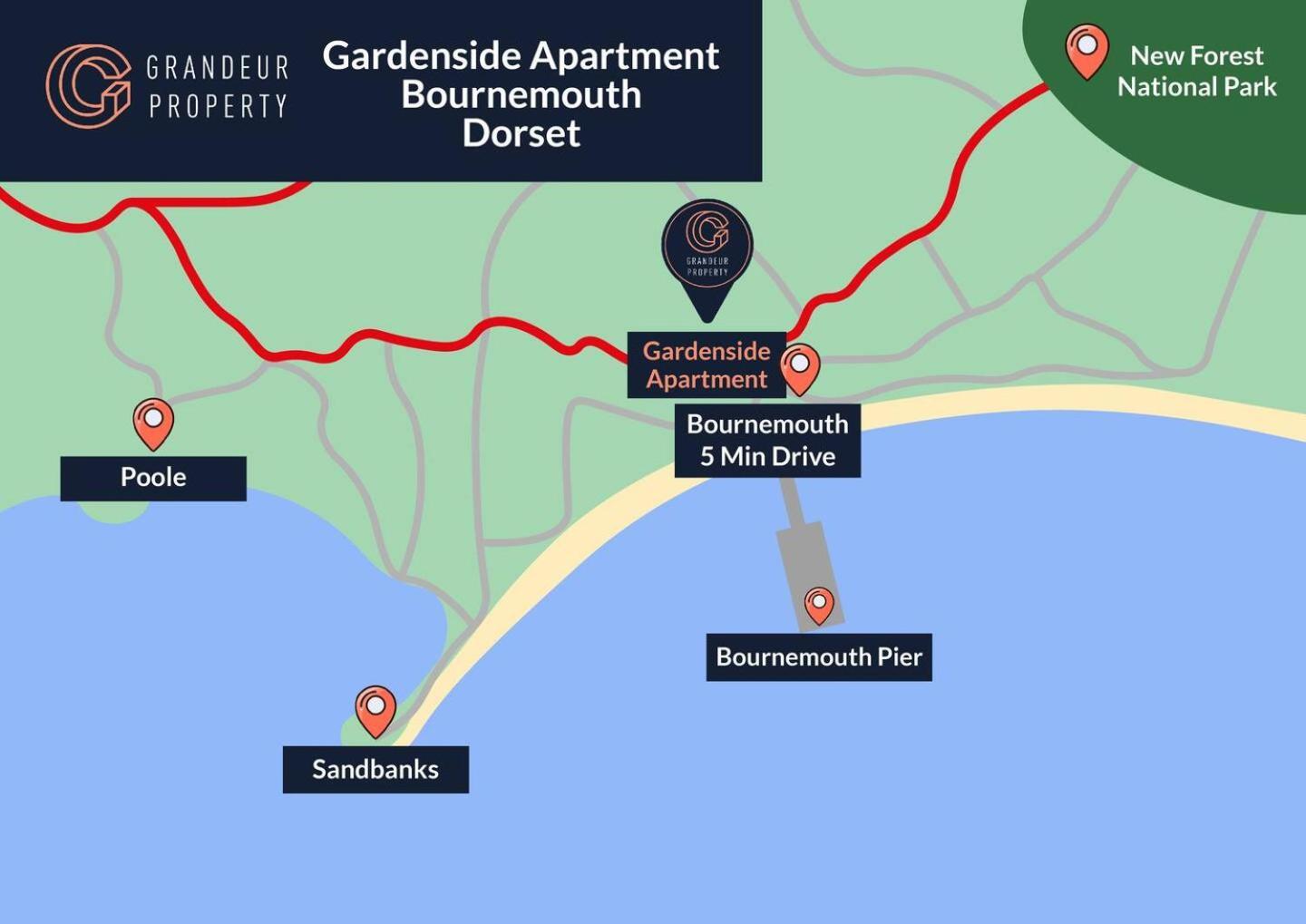 The Gardenside Apartment By Grandeur Property Bournemouth Zewnętrze zdjęcie